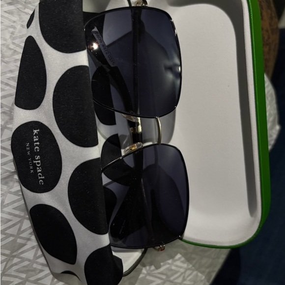Kate Spade Black Sunglasses with Polka Dot Case